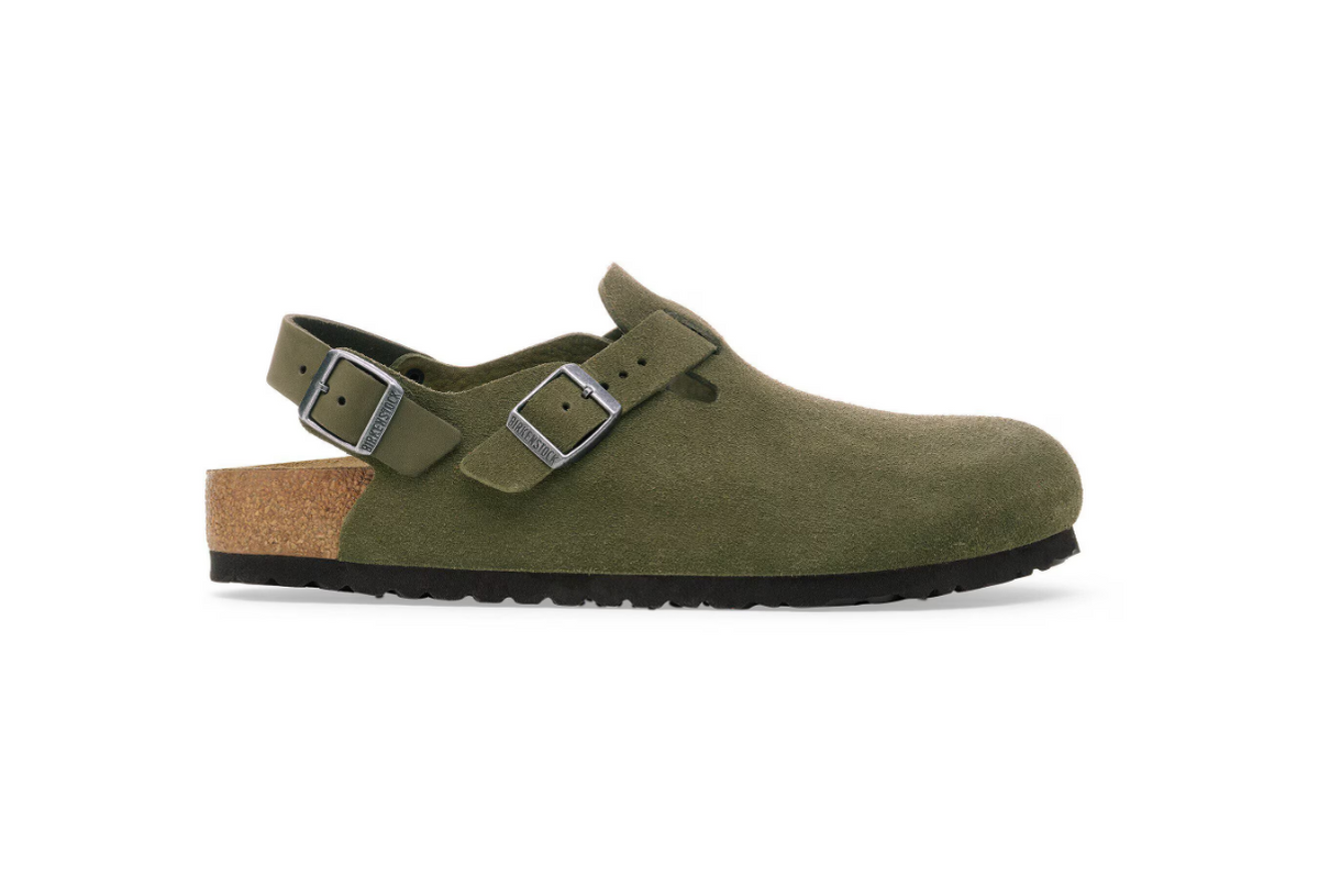 Birkenstock Tokio Suede Leather Clog - Thyme, Regular