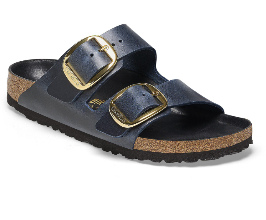 Birkenstock Arizona Big Buckle Oiled Leather Sandals - Blue Regular