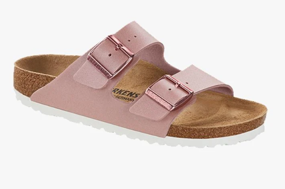Birkenstock Arizona Birko-Flor Sandals - Icy Metallic Old Rose - Narrow