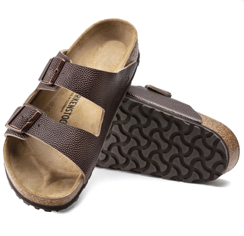 Birkenstock Arizona Horween Embossed Leather Sandals - Roast - Regular