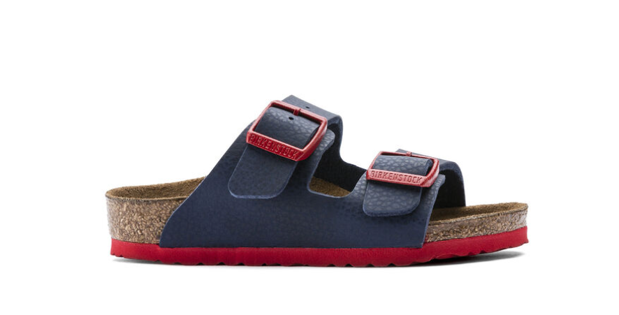 Birkenstock Arizona Kids Birko-Flor Sandals - Blue Red - Narrow
