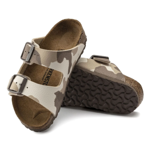 Birkenstock Arizona Kids Birko-Flor Sandals - Camo Almond - Narrow
