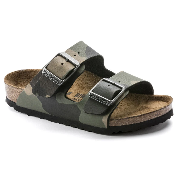 Birkenstock Arizona Kids Birko-Flor Sandals - Desert Soil Khaki - Narrow