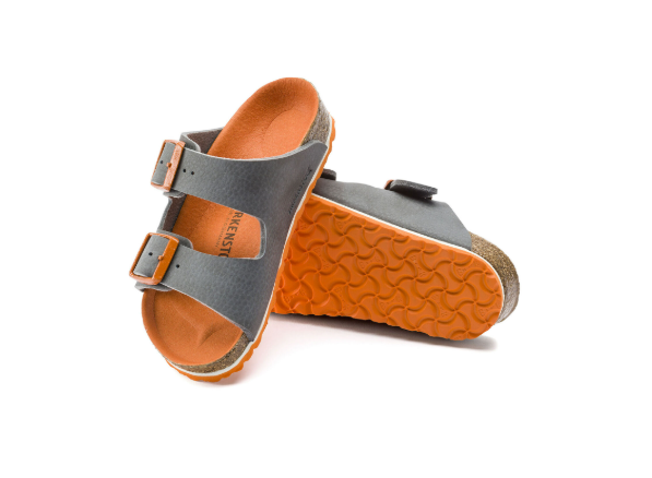Birkenstock Arizona Kids Birko-Flor Sandals - Desert Soil Vibrant Grey - Narrow