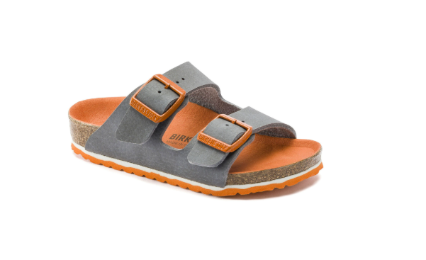 Birkenstock Arizona Kids Birko-Flor Sandals - Desert Soil Vibrant Grey - Narrow