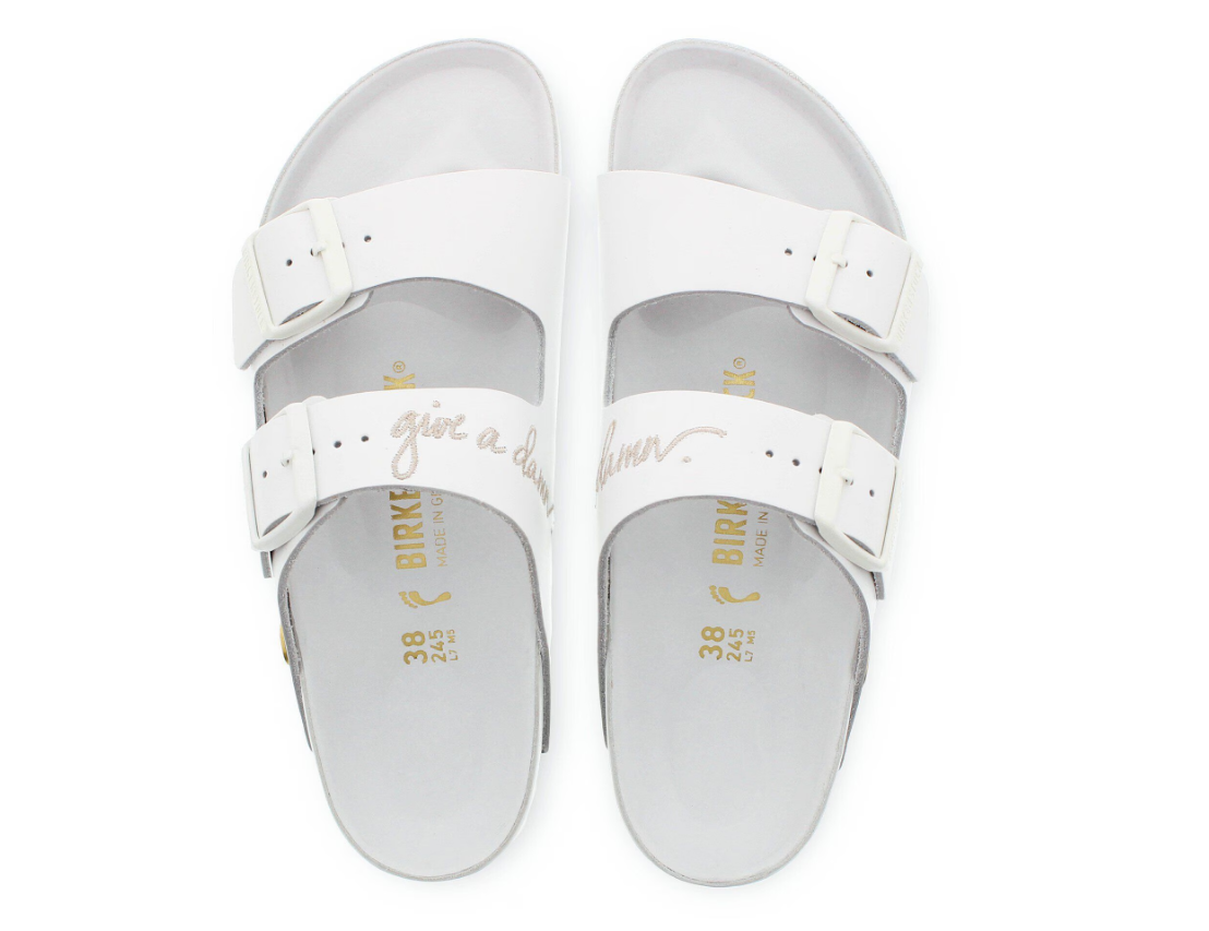 Birkenstock Arizona Lingua Franca Exquisite Leather Sandals - White
