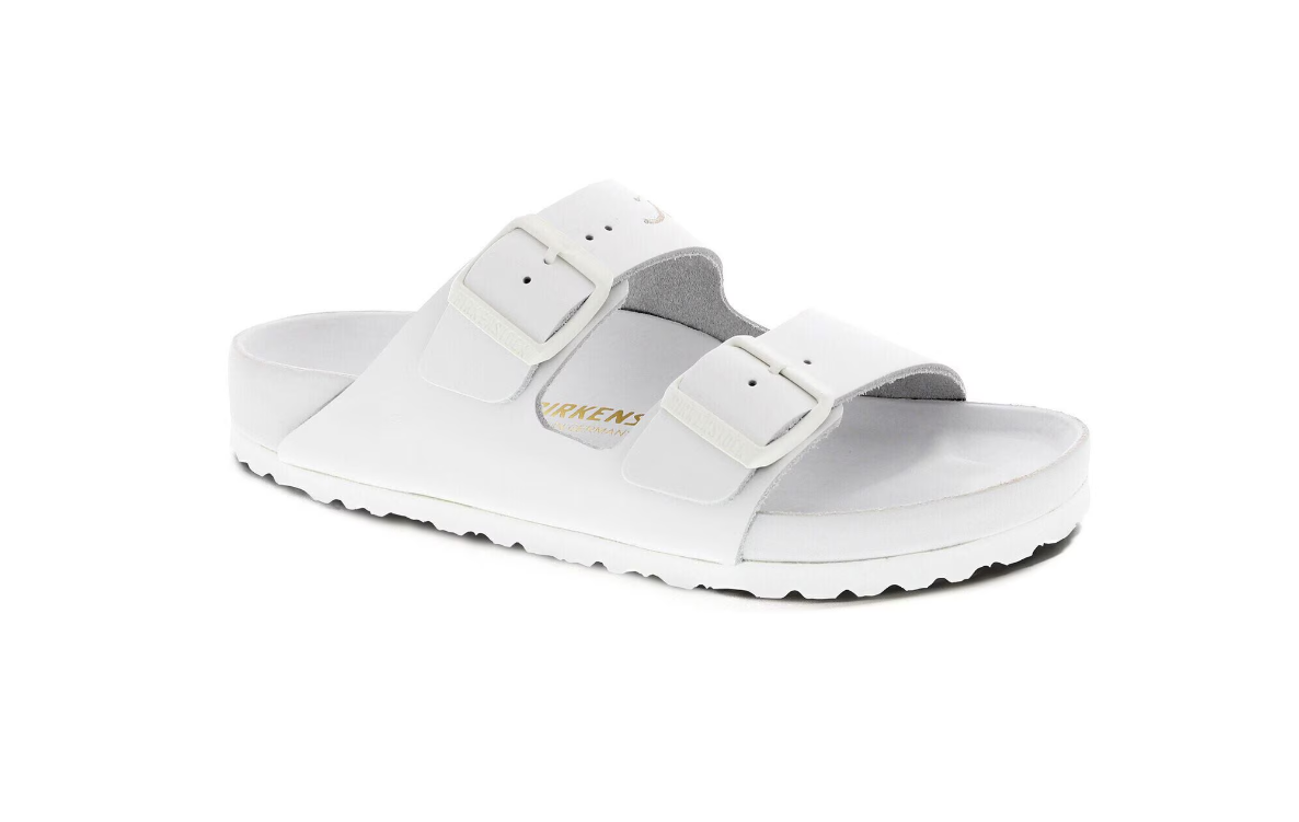 Birkenstock Arizona Lingua Franca Exquisite Leather Sandals - White