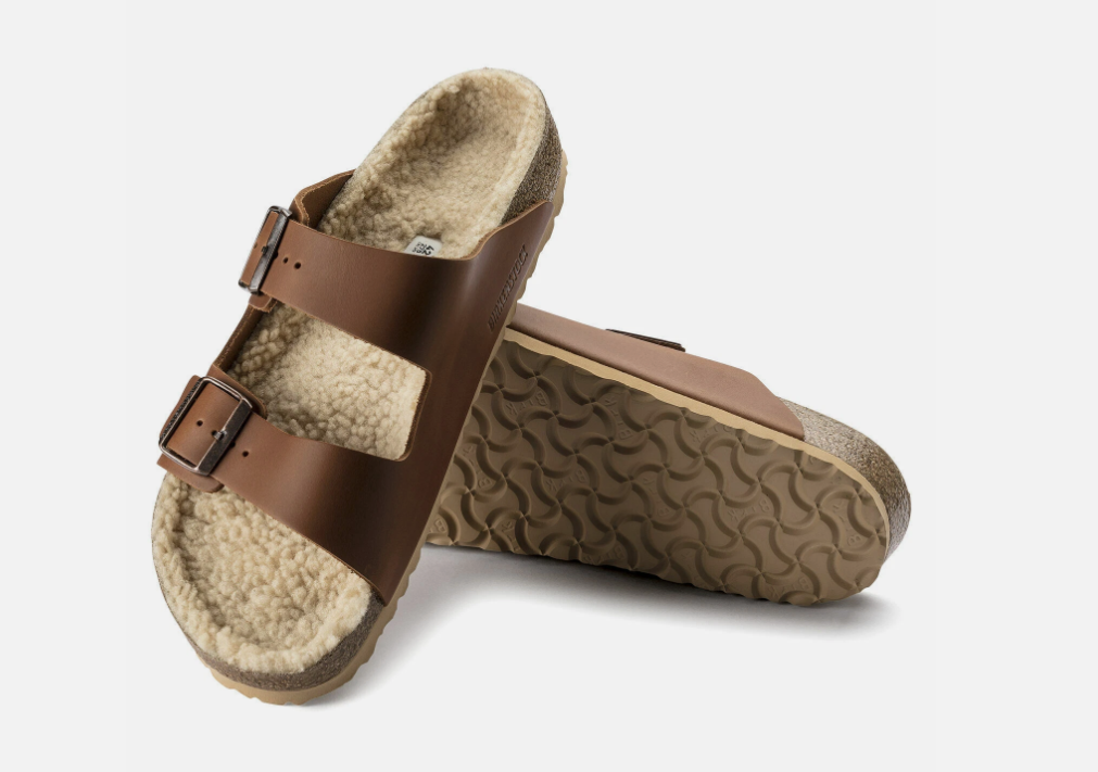 Birkenstock Arizona Natural Leather Sandals - Antique Pull Cognac - Regular