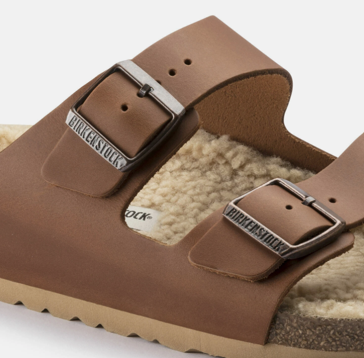 Birkenstock Arizona Natural Leather Sandals - Antique Pull Cognac - Regular