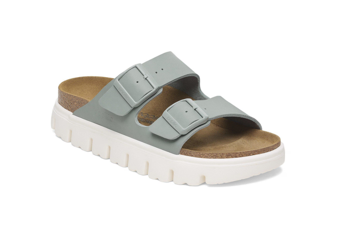 Birkenstock Arizona PAP Chunky Birko-Flor Sandals - Pure Sage - Narrow