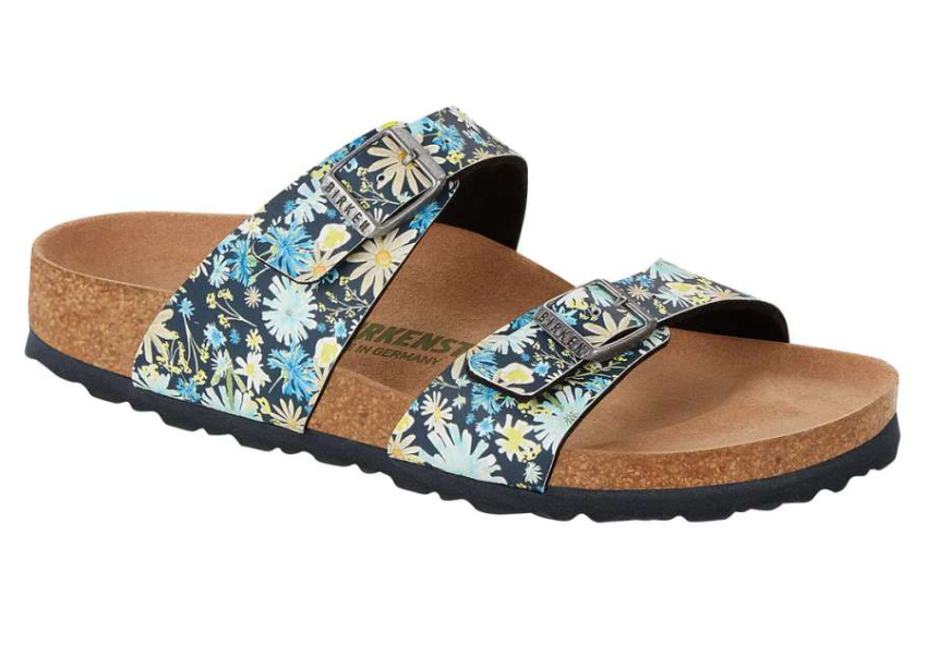Birkenstock Sydney Vegan Birko-Flor Summer Floral Blue Narrow