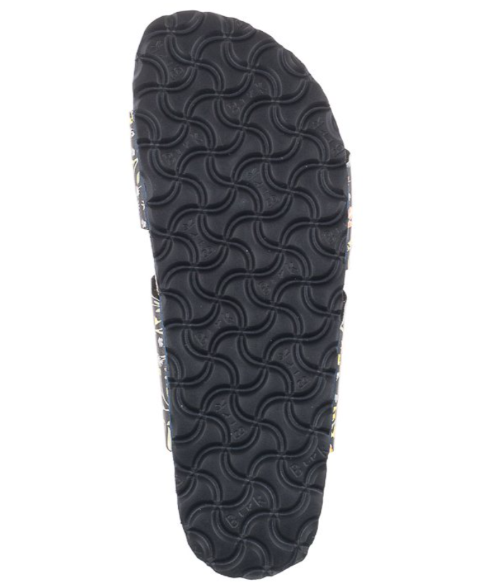 Birkenstock Sydney Vegan Birko-Flor Watercolor Flower Navy Narrow