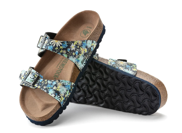 Birkenstock Sydney Vegan Birko-Flor Summer Floral Blue Regular