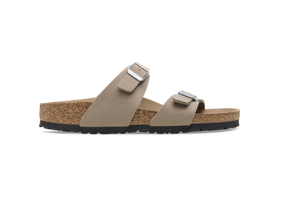 Birkenstock Sydney Vegan Synthetics Gray Taupe Regular