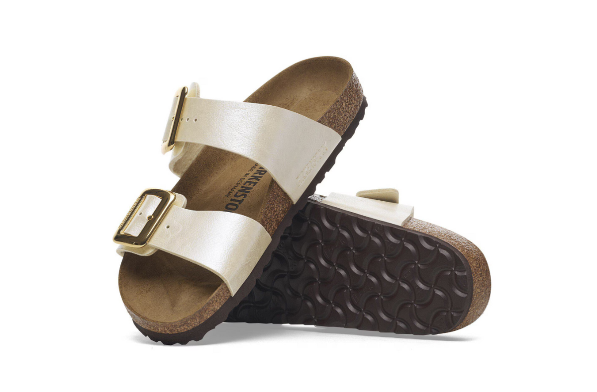 Birkenstock Sydney Pearl Cushion Buckle Birko-Flor - White, Regular