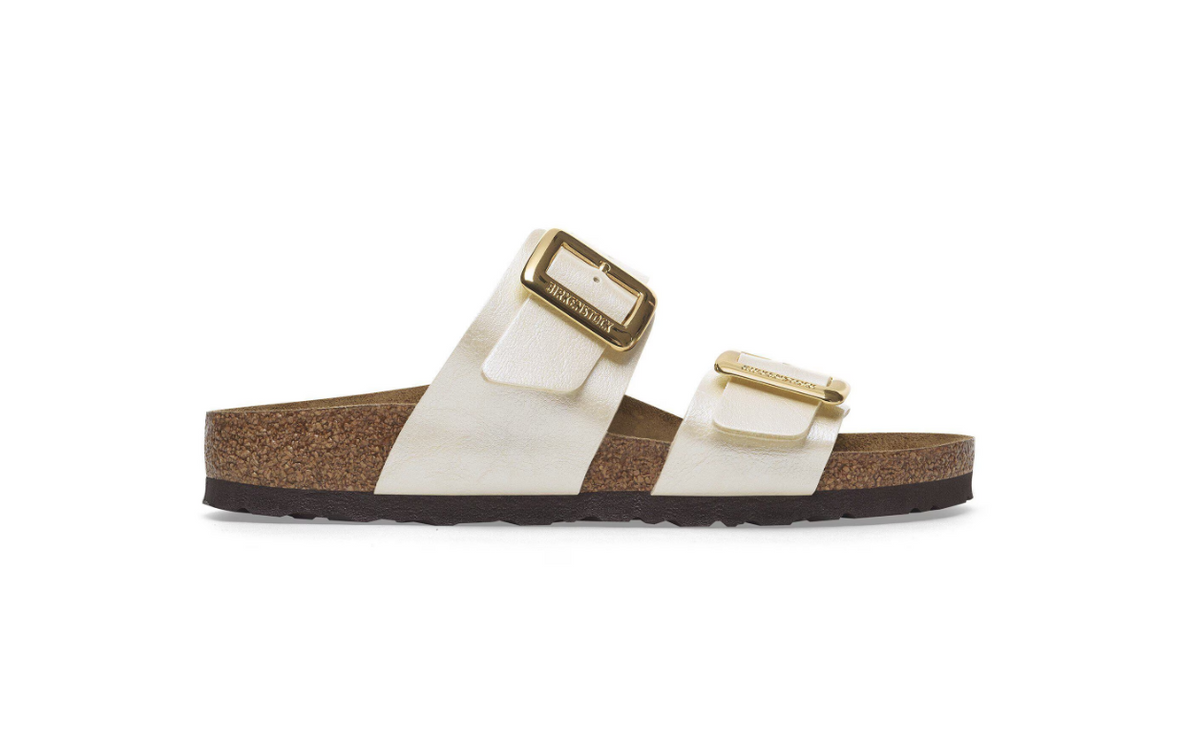 Birkenstock Sydney Pearl Cushion Buckle Birko-Flor - White, Regular