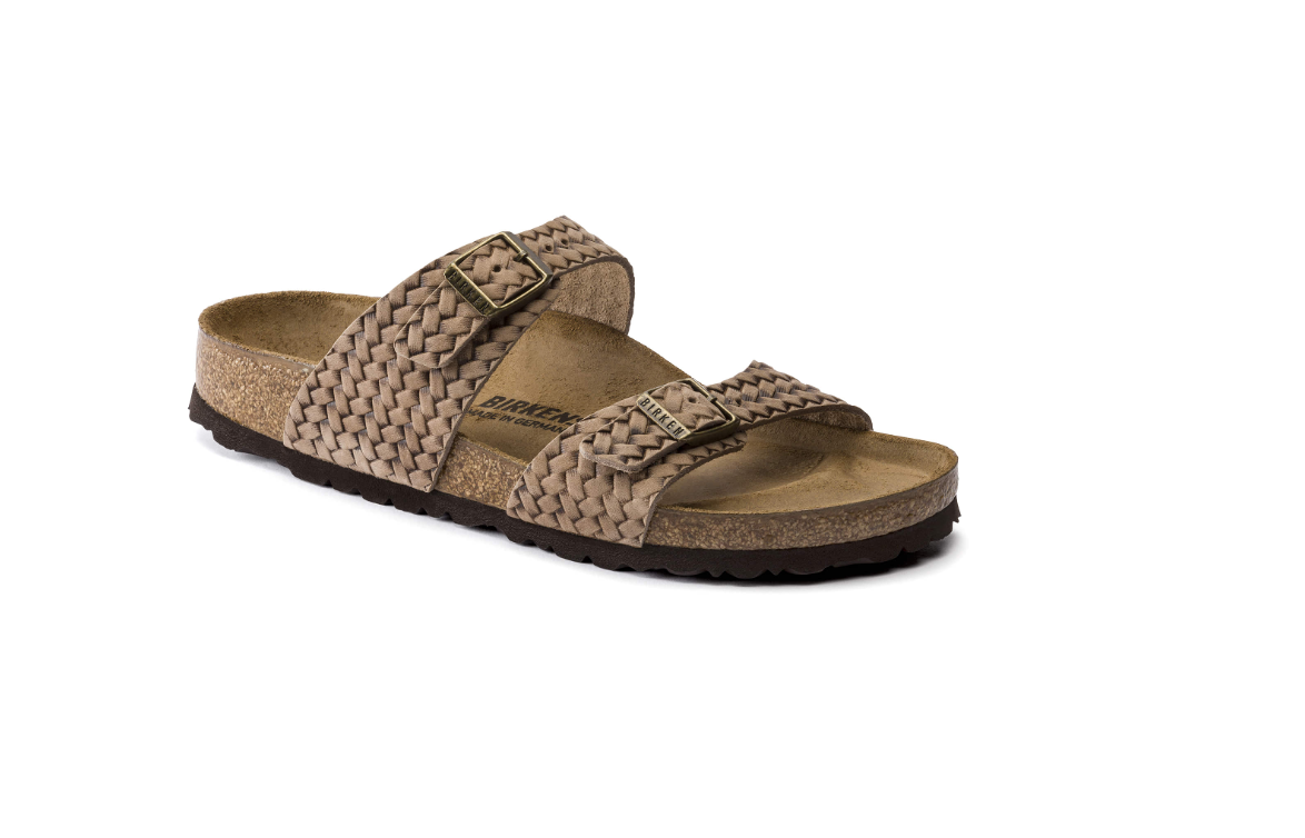 Birkenstock Sydney Embossed Oiled Leather Weave Tabacco