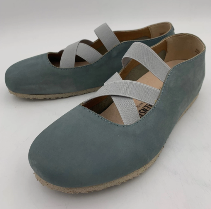 Birkenstock Santa Ana Nubuck Leather Lead Lavender Narrow