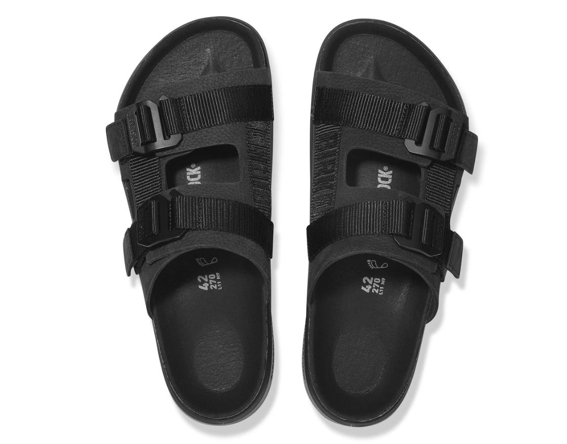 Birkenstock Shinjuku 2 Strap Natural Leather/Textile - Black, Regular