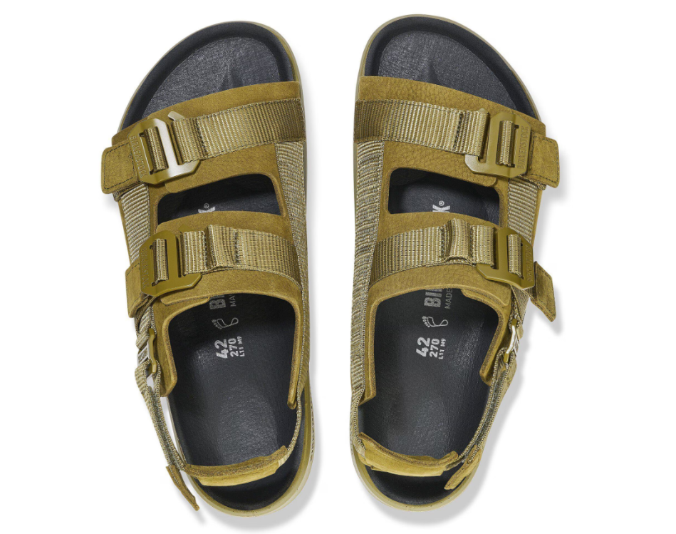 Birkenstock Shinjuku Natural Leather/Textile Pine Green Regular