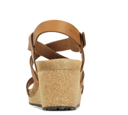 Papillio Sibyl Ring-Buckle Ginger Brown Leather Sandal Narrow