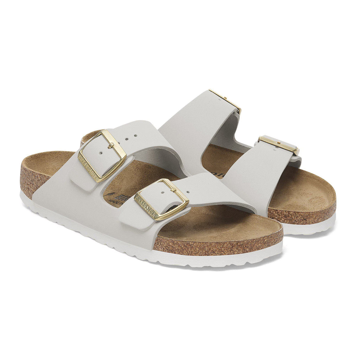 Birkenstock Arizona Nubuck Leather Sandals - Whale Gray - Regular