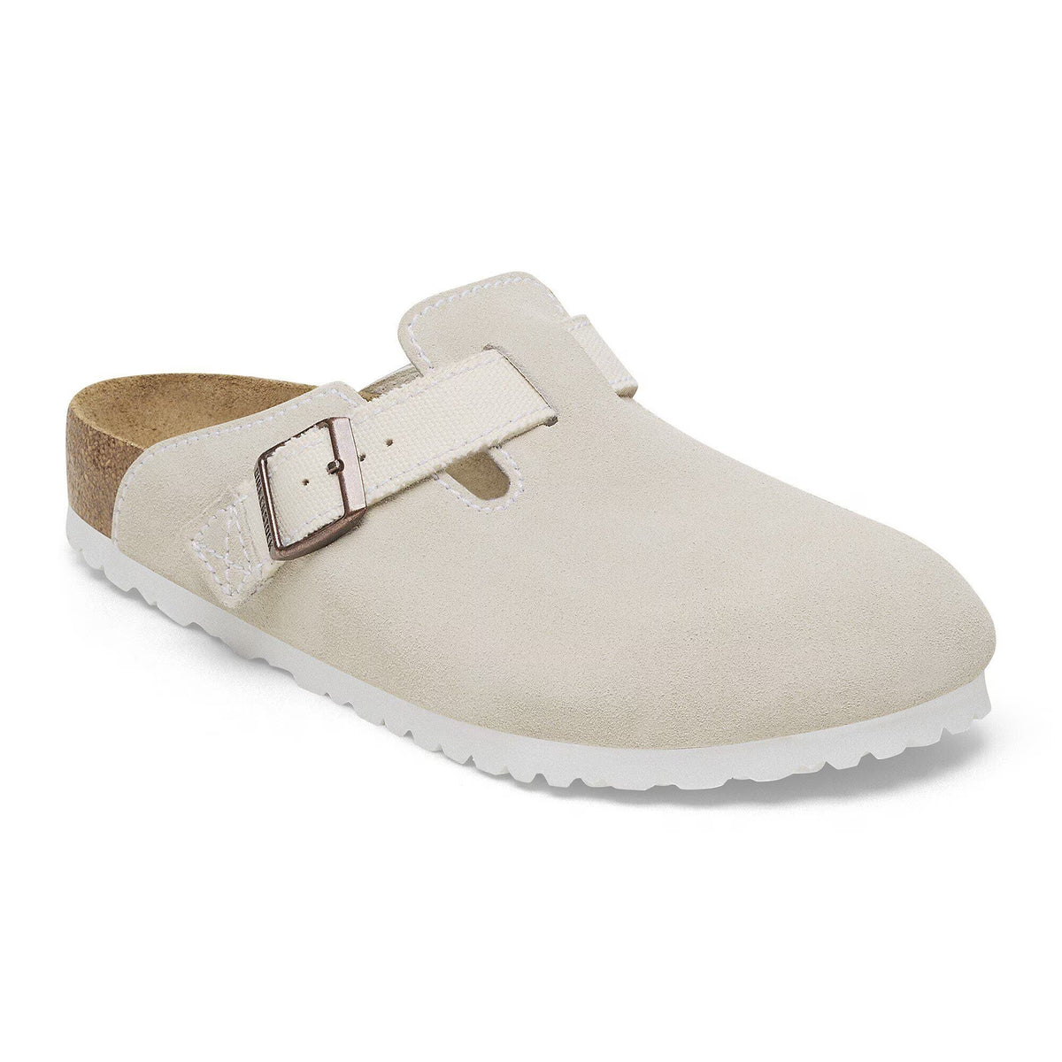 Birkenstock Boston Mix Mixed Leather Clogs - Eggshell, Regular