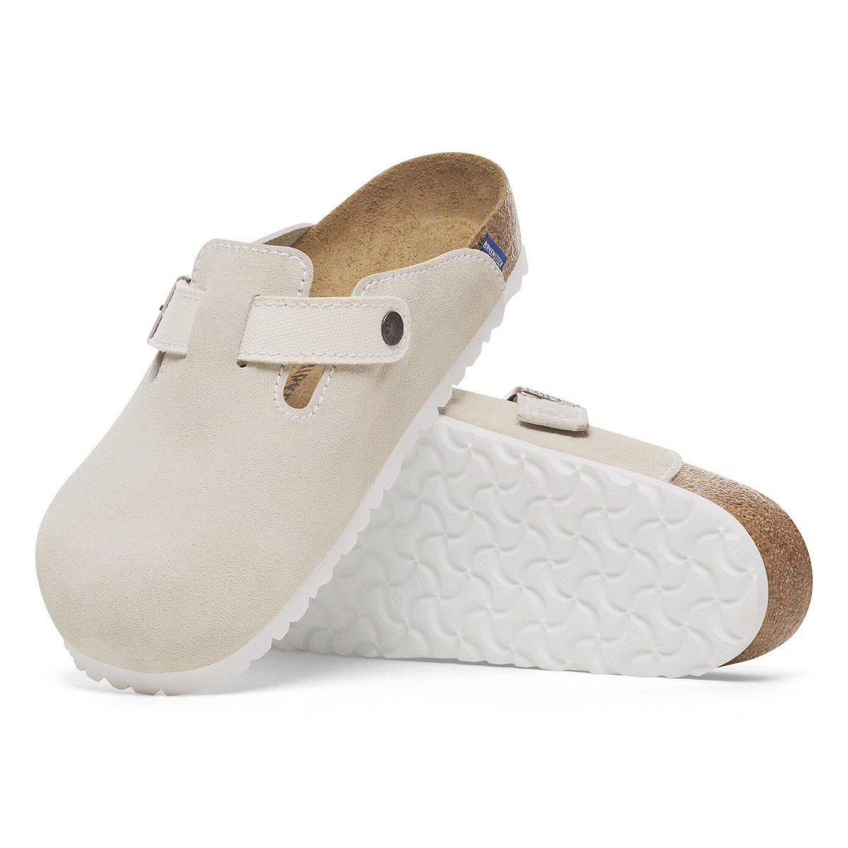 Birkenstock Boston Mix Mixed Leather Clogs - Eggshell, Regular
