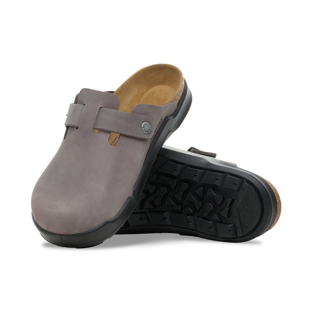 Birkenstock Boston CT Waxy Leather Clogs - Iron - Regular