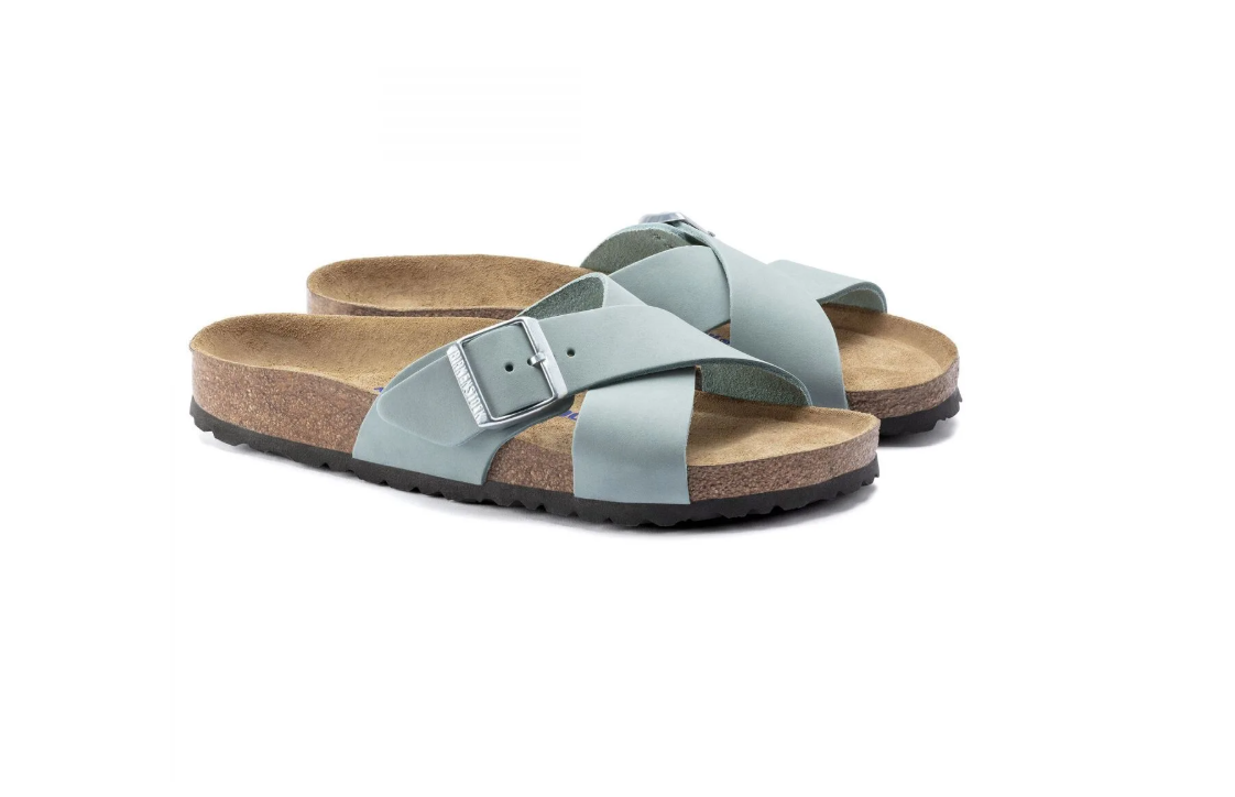 Birkenstock Siena Soft Footbed Nubuck Faded Aqua Narrow