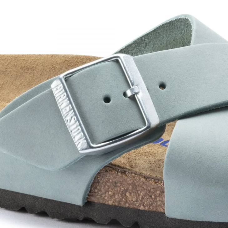 Birkenstock Siena Soft Footbed Nubuck Faded Aqua Narrow