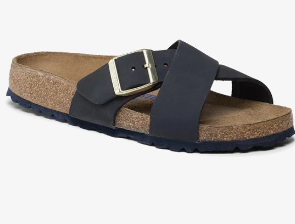 Birkenstock Siena Soft Footbed Nubuck Leather Midnight Narrow
