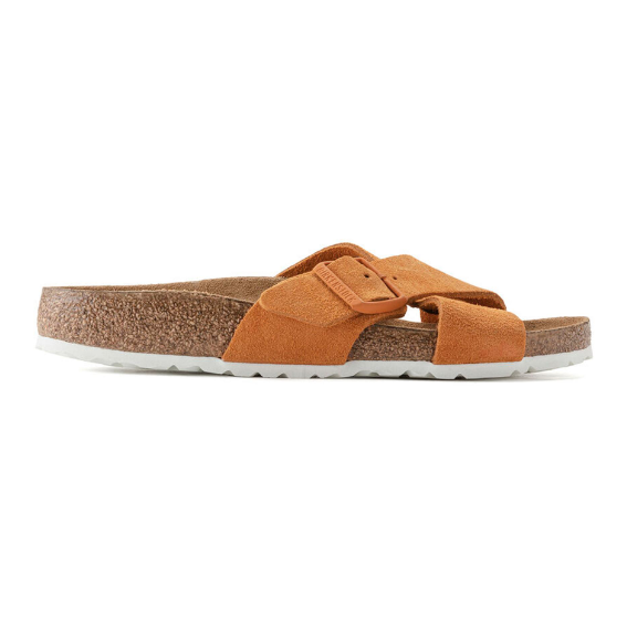 Birkenstock Siena Soft Footbed Suede Leather Russet Orange Narrow