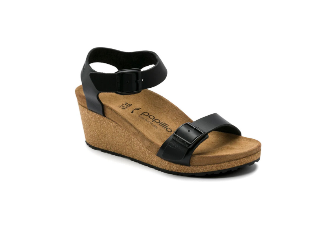 Birkenstock Soley Leather Black Narrow