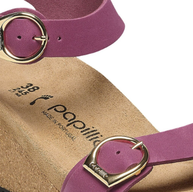 Birkenstock Soley Ring-Buckle Nubuck Leather Boysenberry Narrow