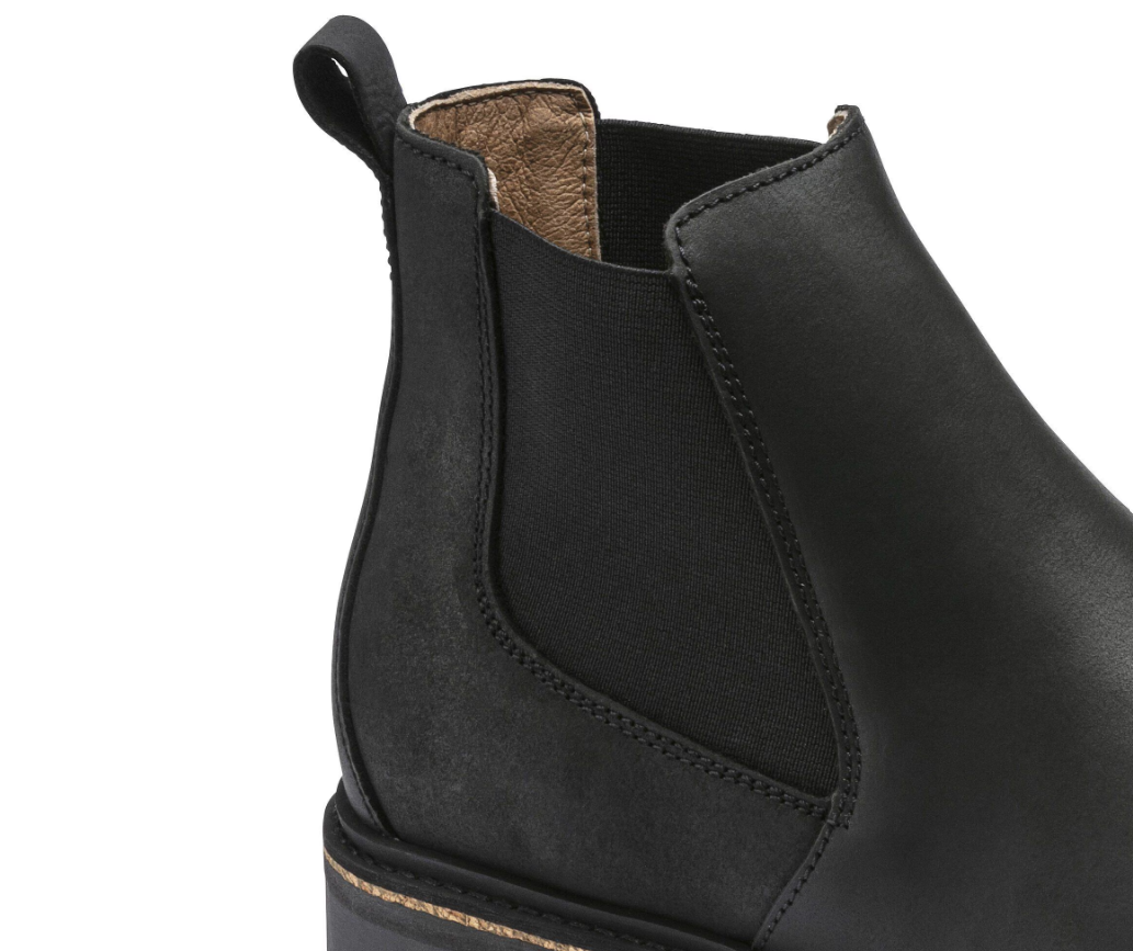 Birkenstock Stalon Nubuck Leather Chelsea Boots Black Regular