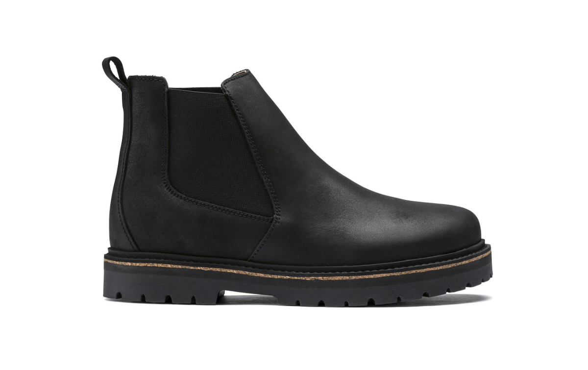 Birkenstock Stalon Nubuck Leather Chelsea Boots Black Regular