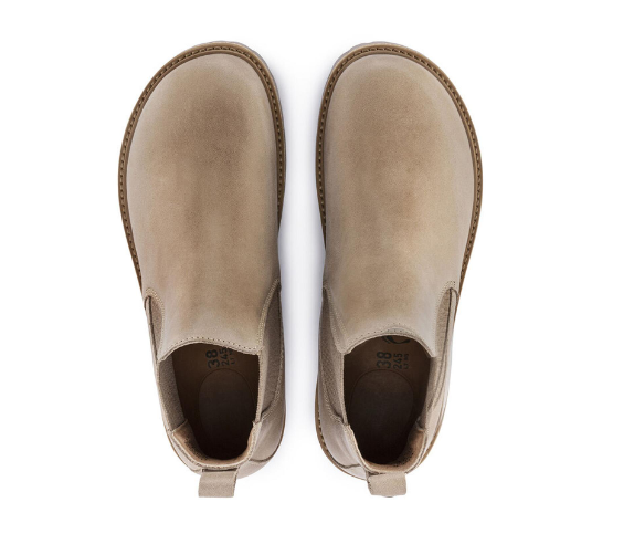 Birkenstock Stalon Nubuck Leather Chelsea Boots Sandcastle Narrow