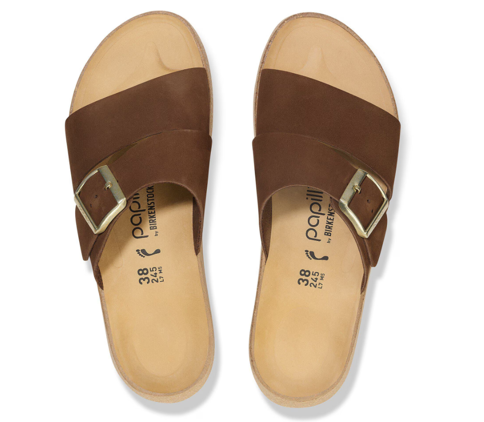 Birkenstock Papillio Almina Nubuck Leather Dark Tea Narrow