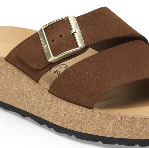 Birkenstock Papillio Almina Nubuck Leather Dark Tea Narrow