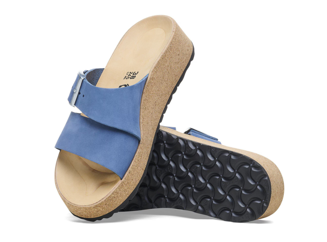 Birkenstock Papillio Almina Nubuck Leather Elemental Blue Narrow