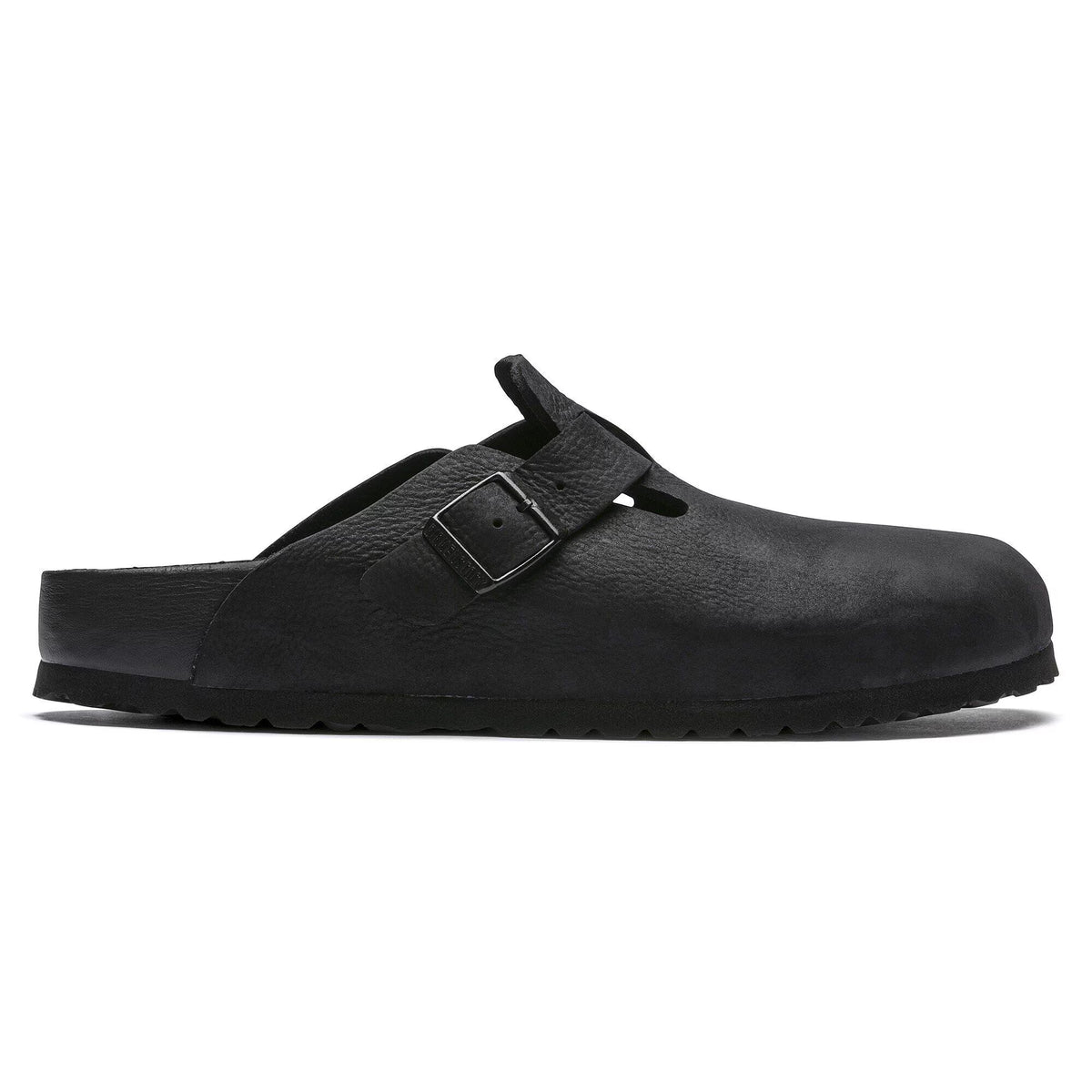 Birkenstock Boston Leather Clogs - Black - Narrow