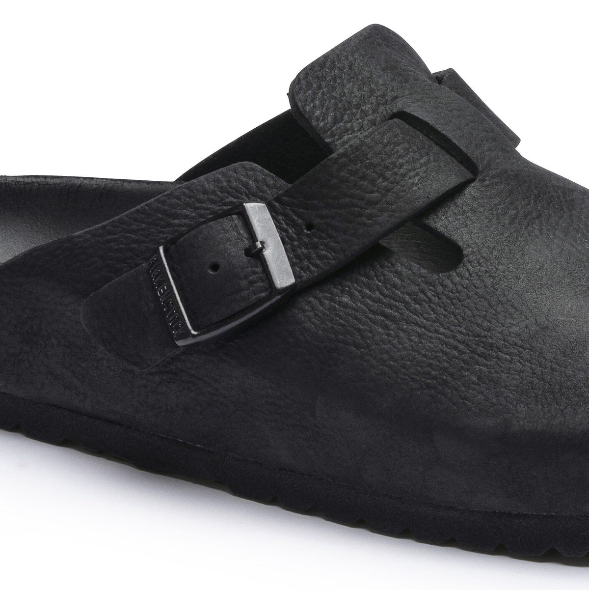 Birkenstock Boston Leather Clogs - Black - Narrow
