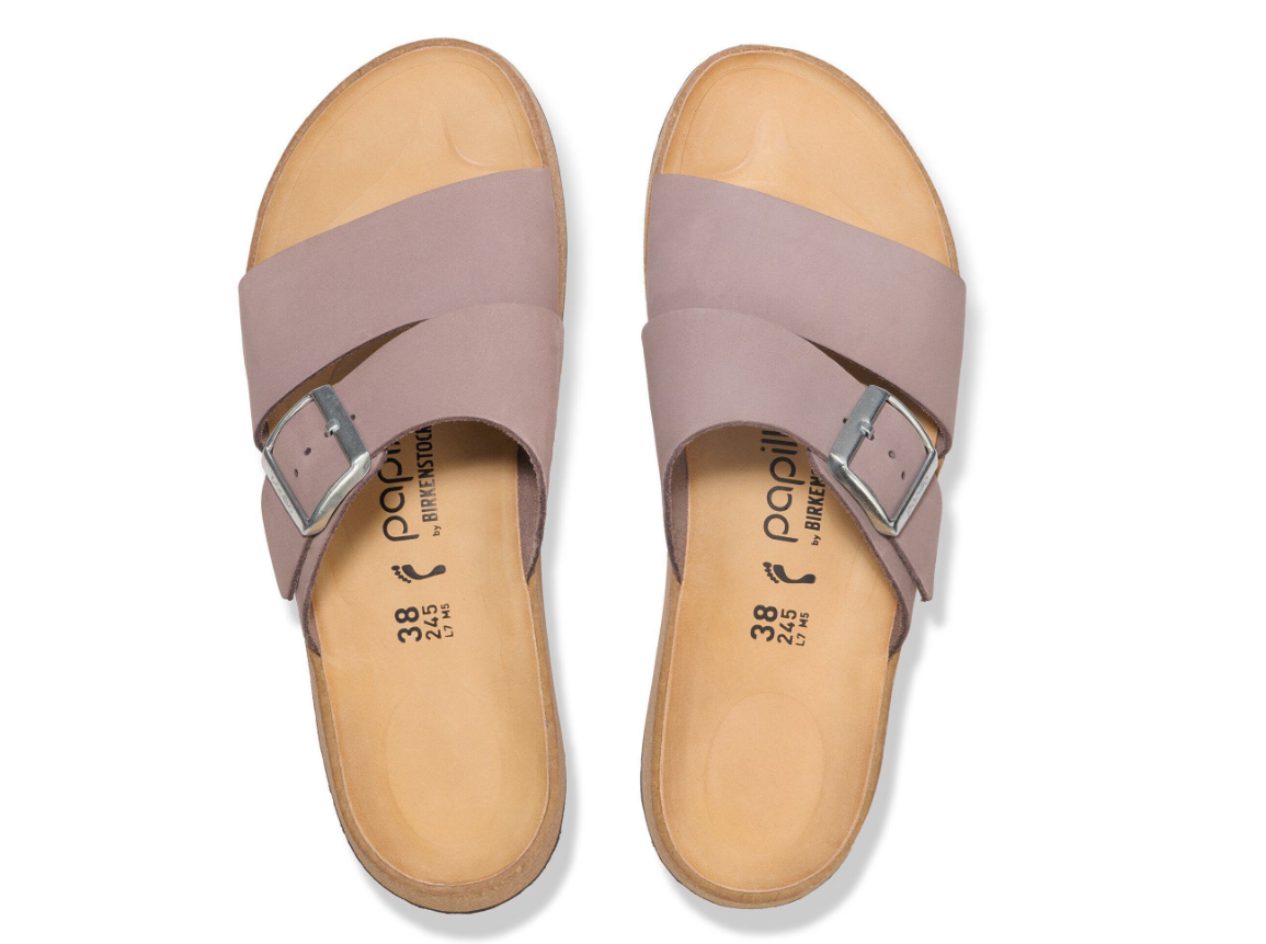 Birkenstock Papillio Almina Nubuck Leather Sandals - Faded Purple Narrow