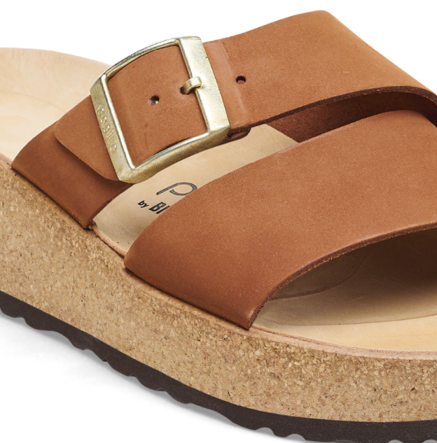 Birkenstock Papillio Almina Nubuck Leather Sandals - Pecan Narrow