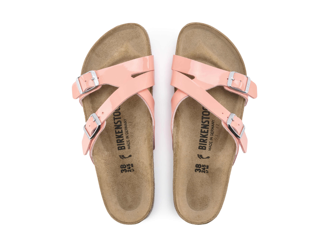 Birkenstock Yao Balance Birko-Flor Patent Coral Peach Narrow