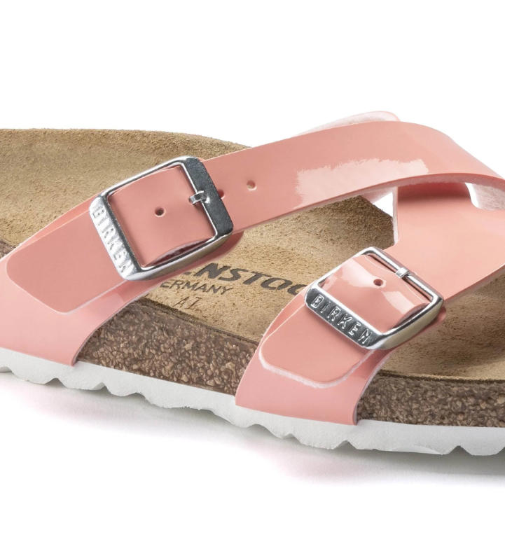Birkenstock Yao Balance Birko-Flor Patent Coral Peach Narrow