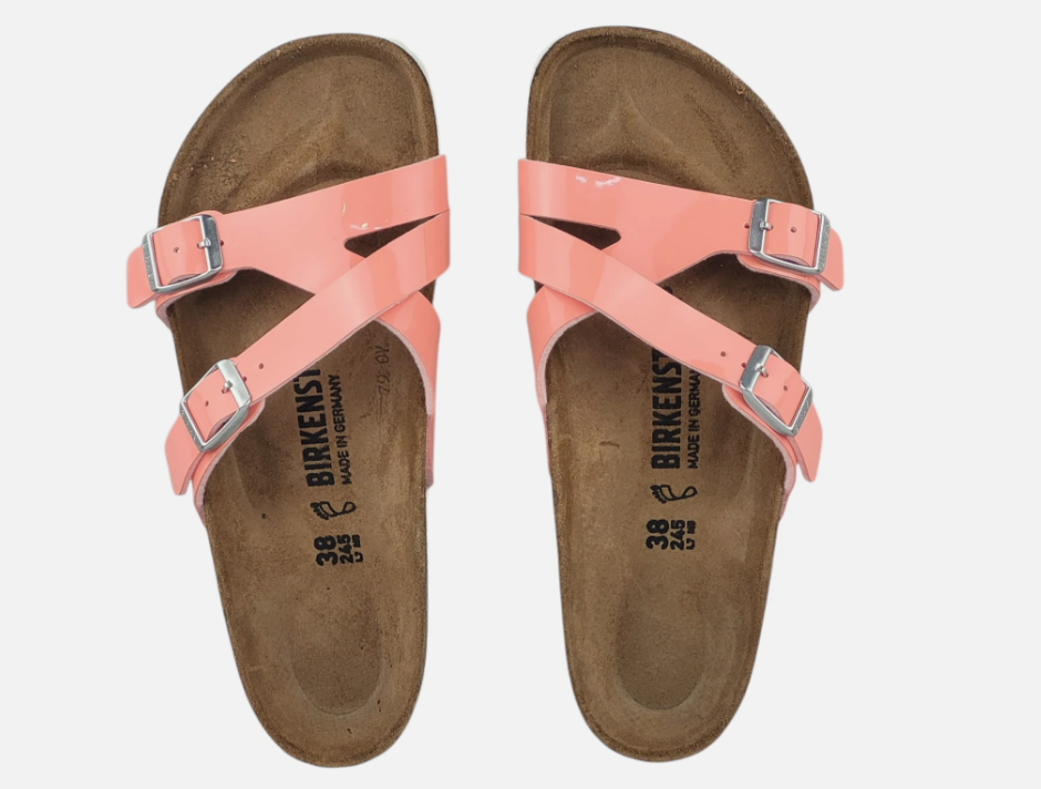 Birkenstock Yao Balance Birko-Flor Patent Coral Peach Regular