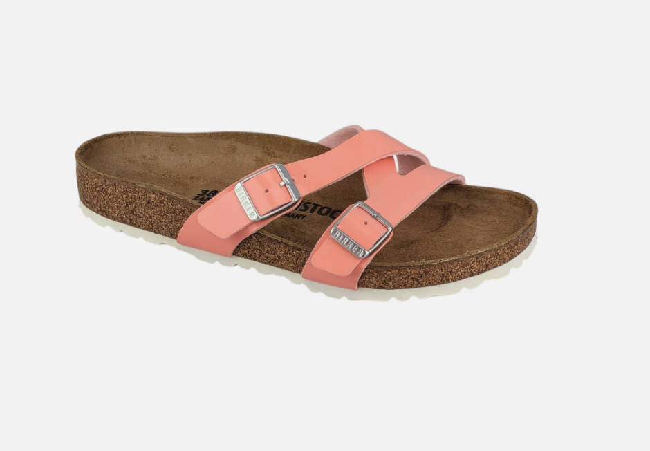 Birkenstock Yao Balance Birko-Flor Patent Coral Peach Regular