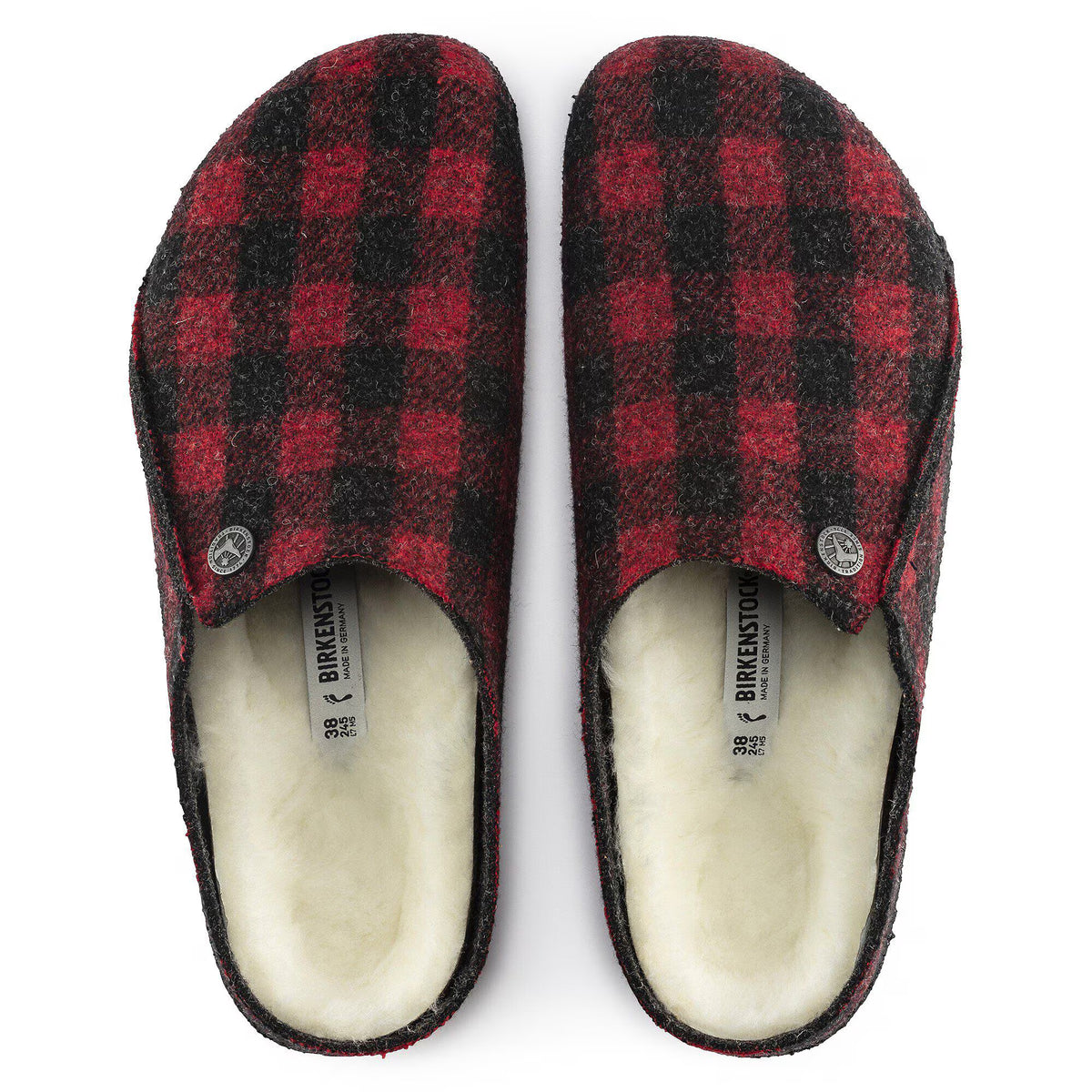 Birkenstock Zermatt Shearling Shearling Wool Felt Clogs - Red - Regular